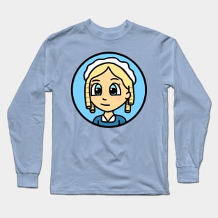 Patriot Portrait - Chibi Elizabeth Maxwell Steele (Large Print) Long Sleeve T-Shirt